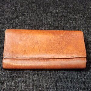 Floto Roma Continental Honey Brown Leather Wallet